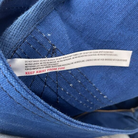 NWT Free People Waxed Canvas Zip Sling Bag ICELANDIS BLUE Purse We The Free - Picture 9 of 15